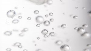 Texture trasparente di un gel cosmetico